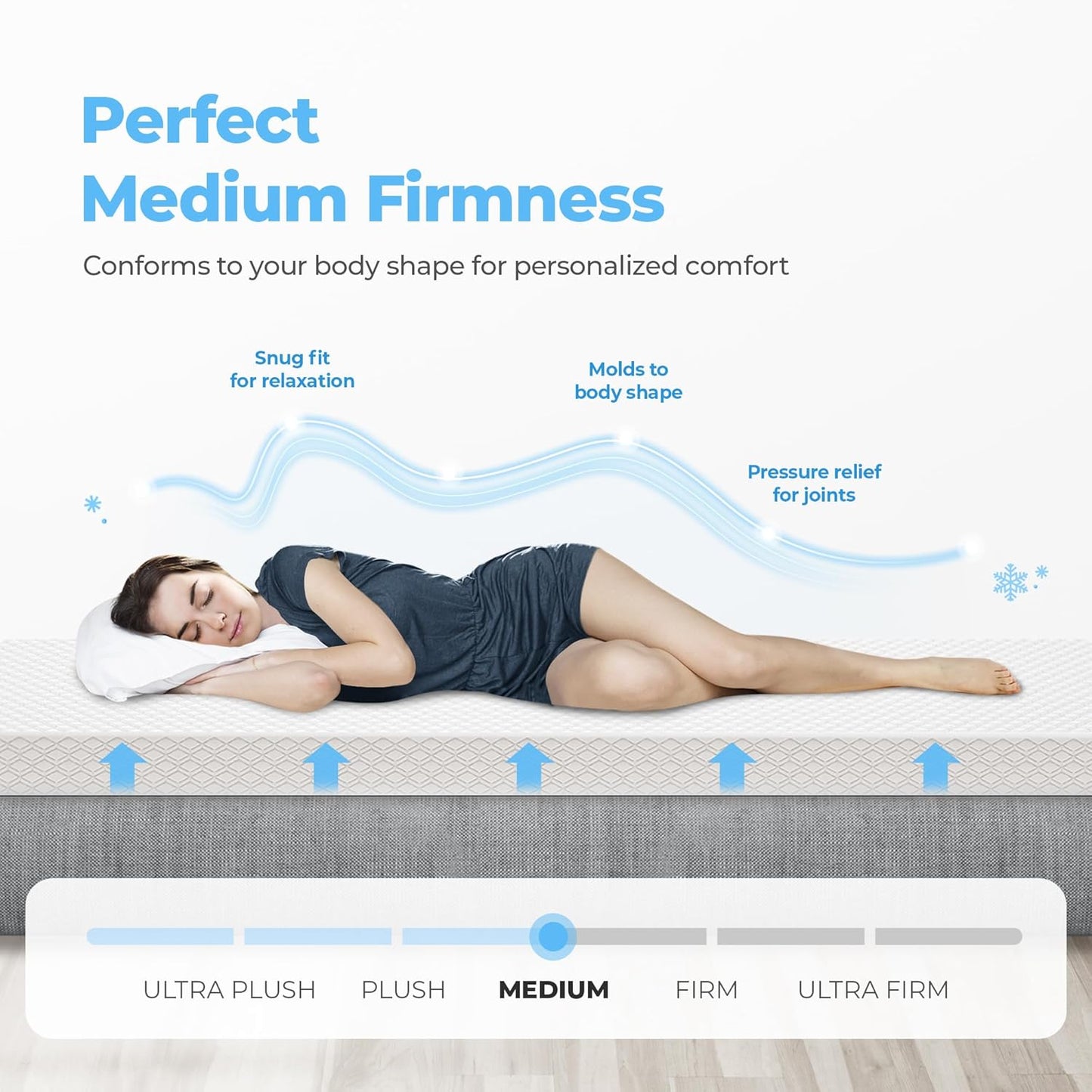 Neo Sleep 10 Inch Twin Cooling Gel Memory Foam Mattress - Medium Firm, Pressure Relief, CertiPUR-US Certified