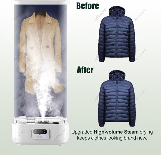Steam Press Ironing Machine,Portable Dryer with 360Â° Hot Air Circulation,Intelligent Timing,Automatic Garment Care, for Clothes & Fabric, Quick-Drying Steam