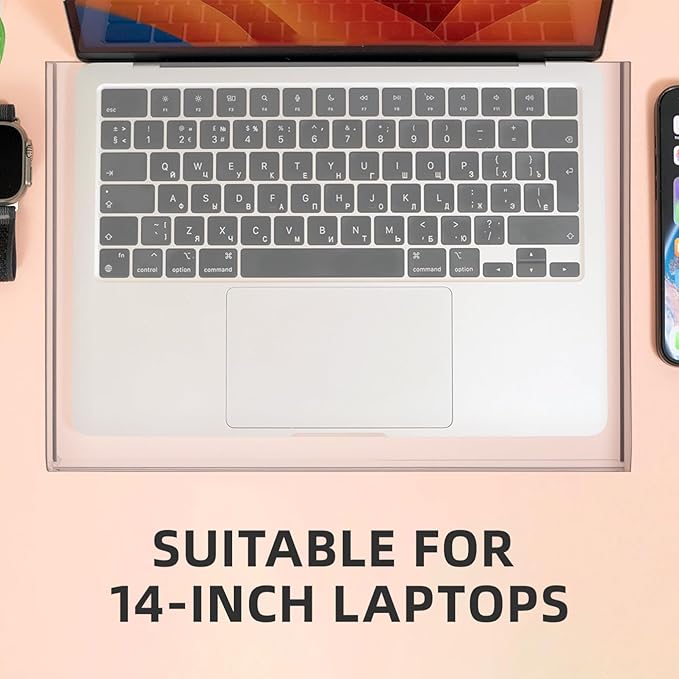 UKCOCO Transparent Acrylic Keyboard Protector Cover Waterproof Dust Hood for 13.77 X 9.84 Inch Laptop and Desktop Keyboard Accessories