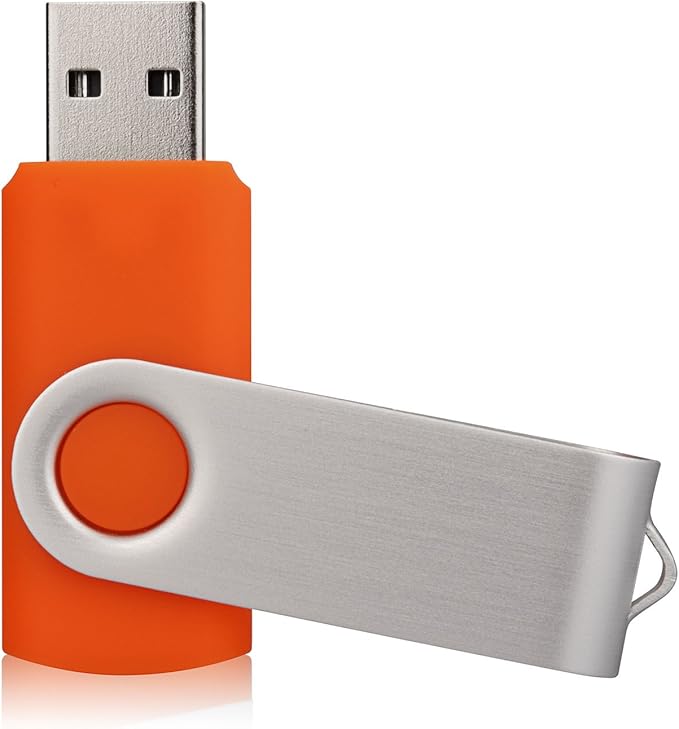 KALSAN 50 Pack 8GB USB Flash Drives - 50 Pack USB 2.0 Memory Sticks - Orange
