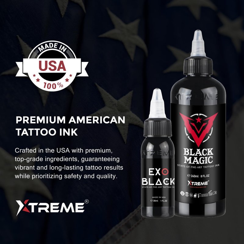 Xtreme Tattoo Ink, Versatile Medium Viscosity for Precision Tattooing, Rich Hue, Quick Healing, Acrylic-Free, Water Based and Premium Quality - Ready-to-Use Tattoo Ink (Sunburst, 4 oz)
