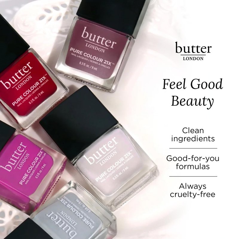 butter LONDON PC21X Nail Lacquer Polish, Cotton Buds - Fast-Drying, Long Lasting Gel-Like Finish & Chip-Resistant Nail Lacquer Helps Protects & Strengthens Nails - Vegan & Cruelty-Free