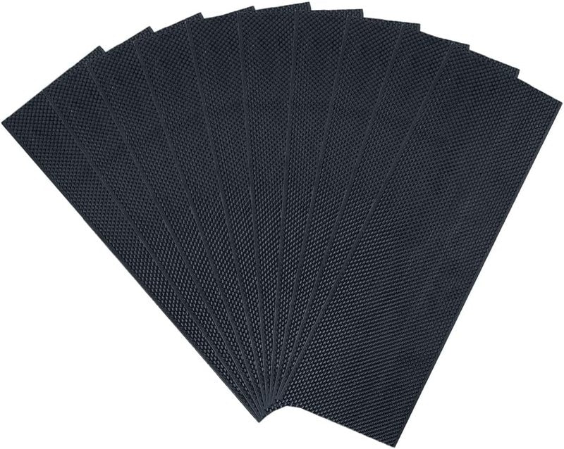BeeCastle Beehive Frame Foundation Sheets - 10pcs Black Beeswax Coated, 5-5/8-Inch Medium Size
