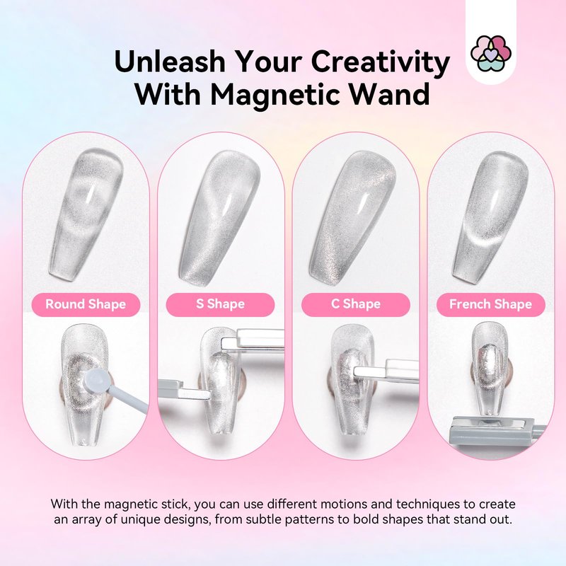 SAVILAND 12 Colors Crystal Cat Eye Gel Nail Polish Set: Glitter Shiny Dreamy Series with Double-head Magnetic Stick Reflective Disco 2025 Fall Gel Nail Polish Manicure DIY Nail Art Salon Home Gifts