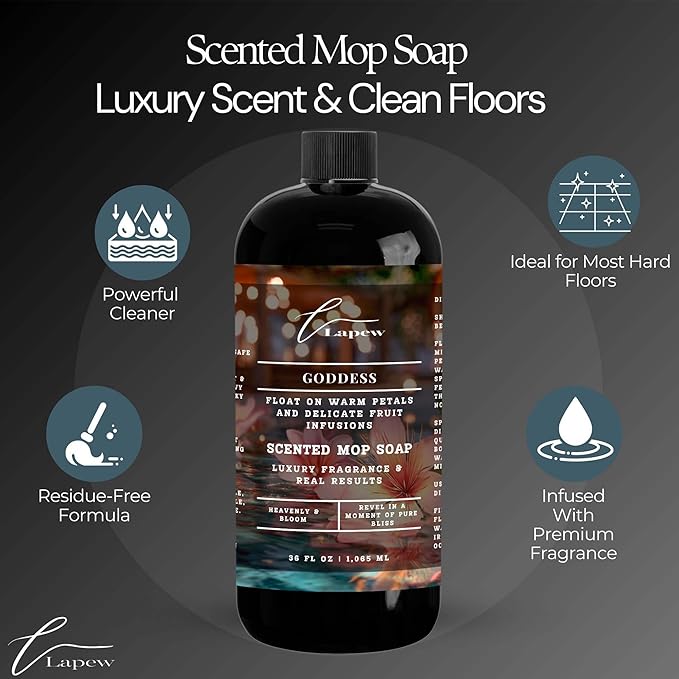 Lapew Goddess Bundle – Carpet Deodorizer Powder & Scented Mop Soap Set – Odor Eliminator for Pet-Friendly Homes