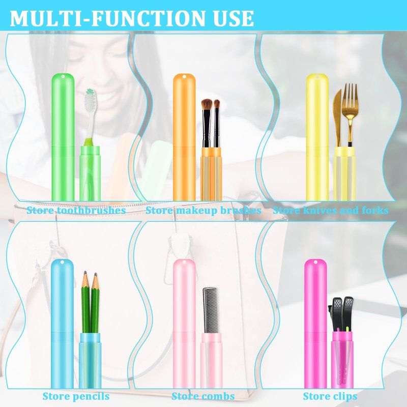 SIKEMAY 150PCS Travel Toothbrush Holder Bulk, Back to School, Classroom Pencil Case for Kids, Toothbrush Case Cover for Travel, Bathroom, Indoor, Outdoor, Trip, Camping, School