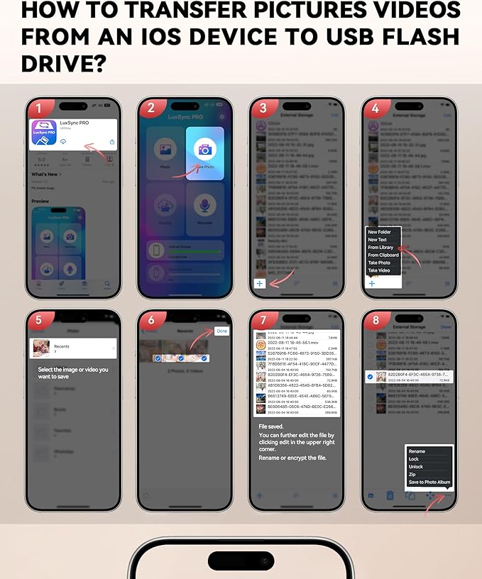 BLANBOK+ MFi Certified 256GB Flash Drive for iPhone Photo Stick, USB Thumb Drive Memory Stick High Speed USB Drive Photo Storage for iPhone USB Stick Compatible for iPhone/iPad/Android/PC, BLA232