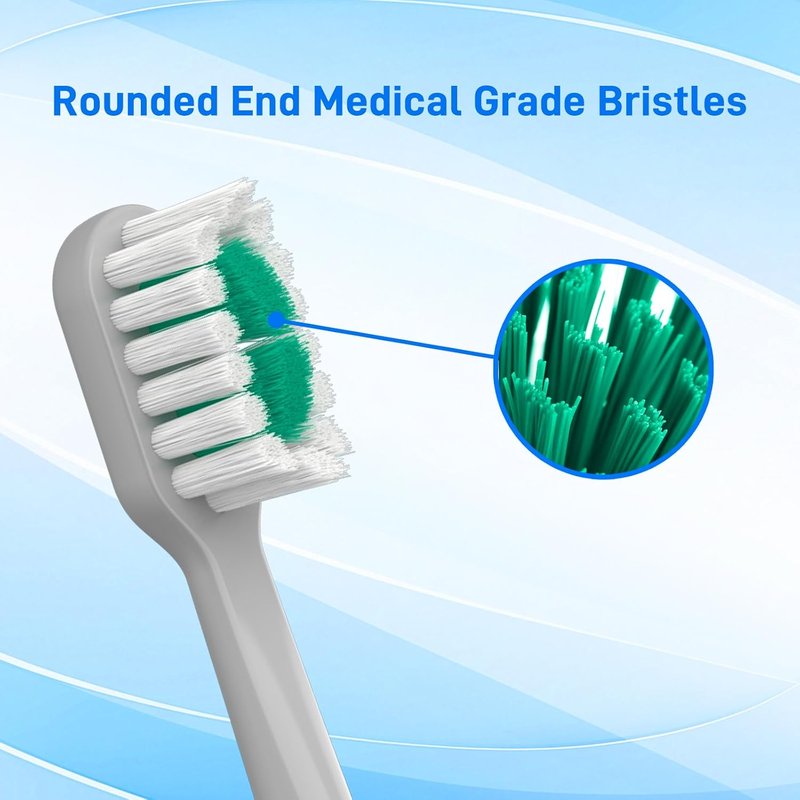 Replacement Brush Heads for AquaSonic Icon Electric Toothbrush - 10 Pack | Stone Color