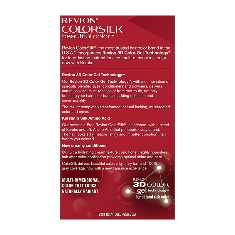 Revlon ColorSilk Hair Color, 30 Dark Brown 1 ea (Pack of 6)