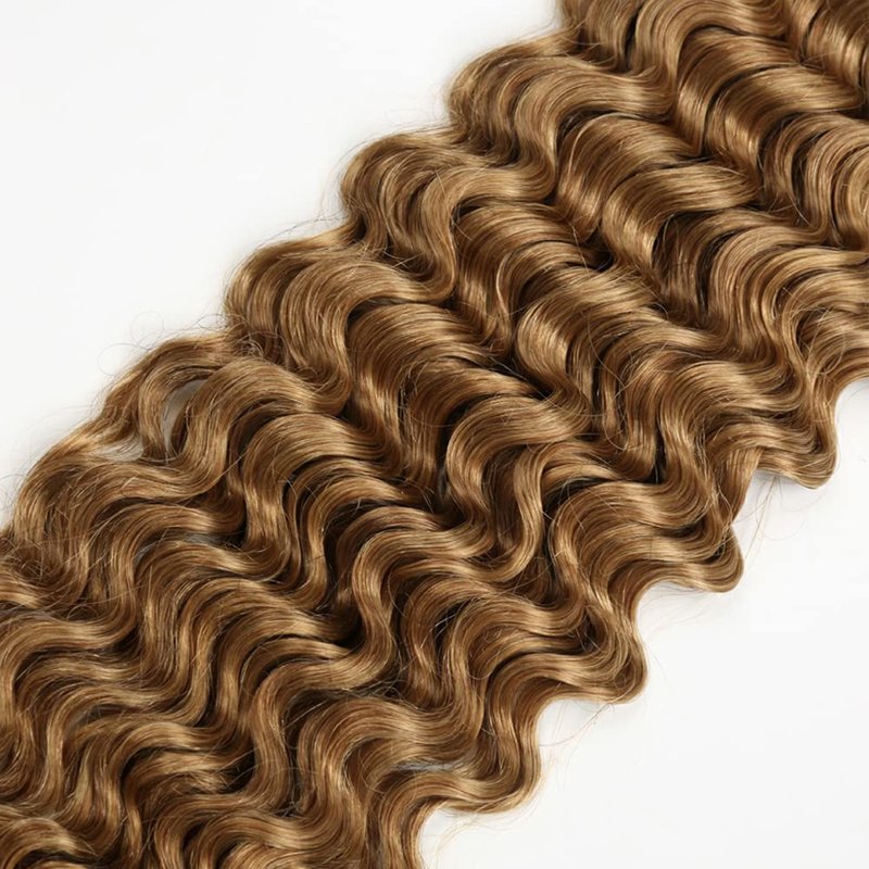 Hydtxc Wet and Wavy Curly Bundles Human Hair 8 10 12 Inch Chocolate Color 4 Water Wave Human Hair Bundles Unprocessed Brazilian Virgin Hair Double Weft Quick Weave for Black Women