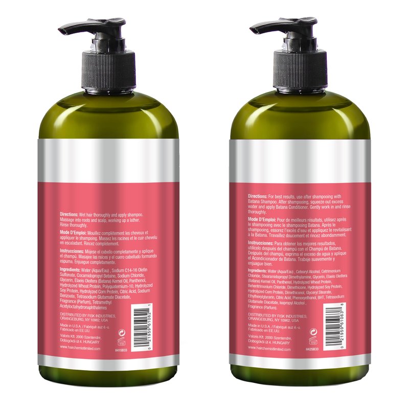 Hair Chemist Strength & Growth Batana Oil Shampoo and Conditioner Set 33.8 oz. (2-PC Set) - Batana Shampoo and Conditioner for Hair Growth, Thickening and Strength
