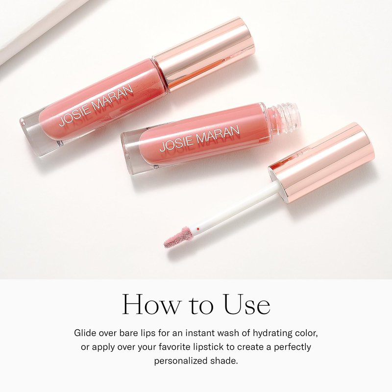 Josie Maran 3-Piece Color Makeup Kit - Argan Oil-Based Makeup Balm for Lips, Cheeks and Eyes, Hyaluronic Acid Lip Plumper & Argan Black Mascara (3 Piece Set)