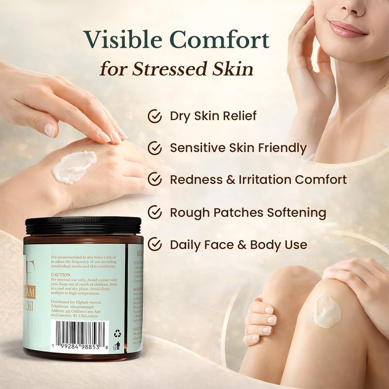 Beef Tallow for Skin - Organic Grass Fed Beef Tallow Balm, Whipped Beef Tallow for Face & Body, Moisturizer for Dry Skin, Shea Butter with Moroccan Oil (3.5 oz)