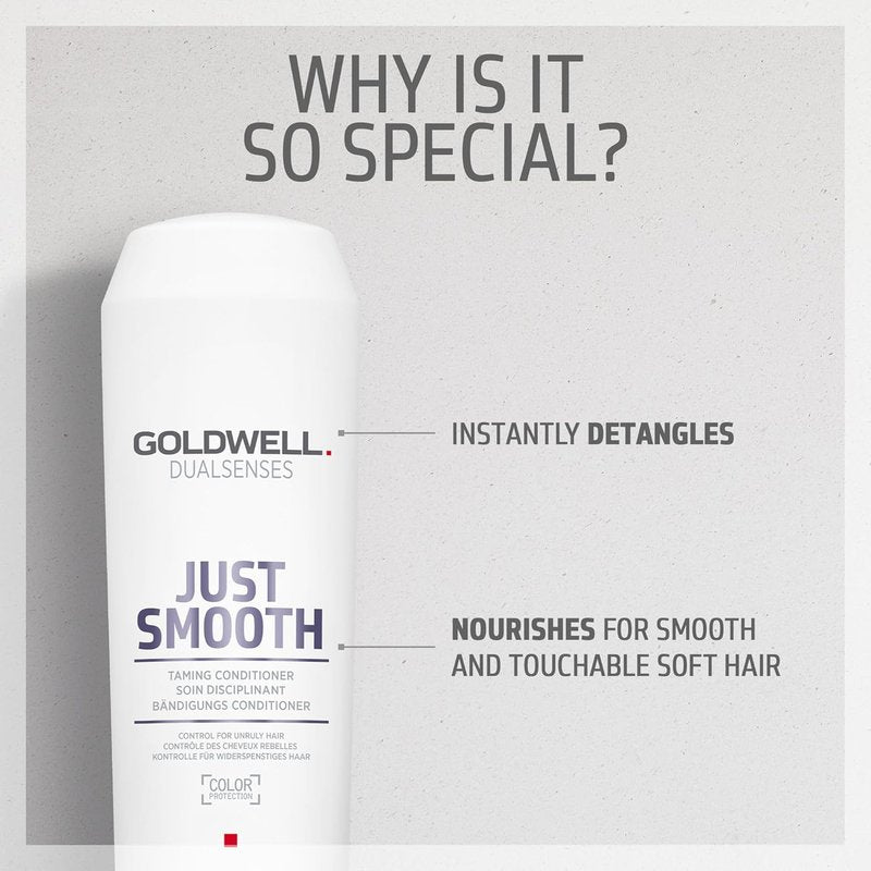 Goldwell Just Smooth Anti-Frizz Conditioner - Taming Formula for Humidity Control | 33.8 oz