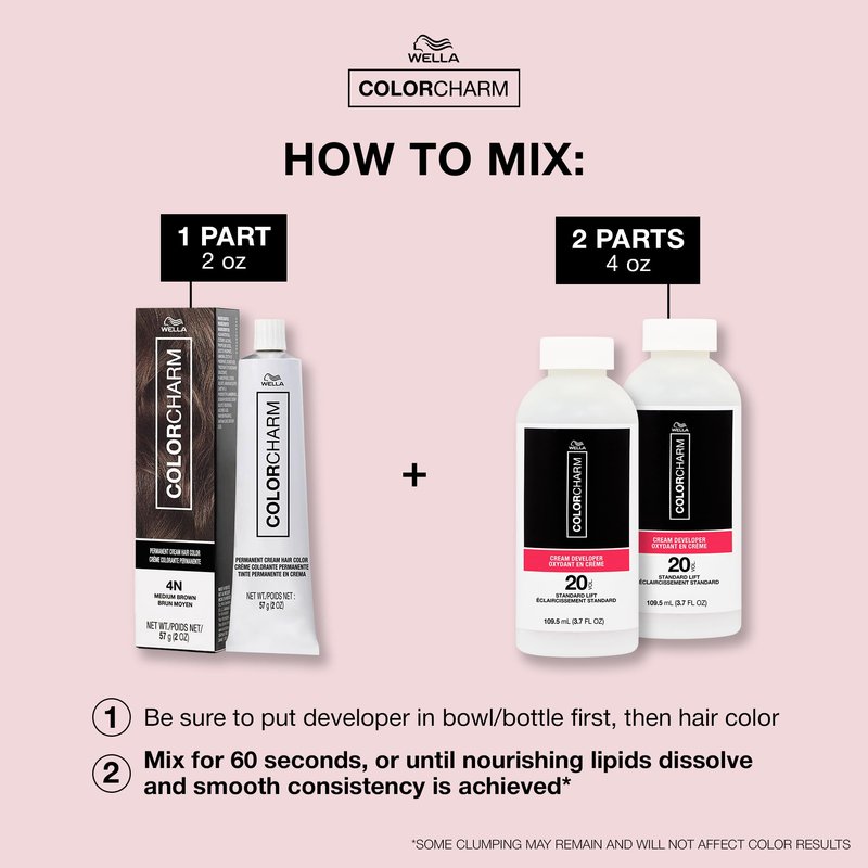 COLORCHARM Permanent Cream Hair Color, 6N Dark Blonde, 2 oz.