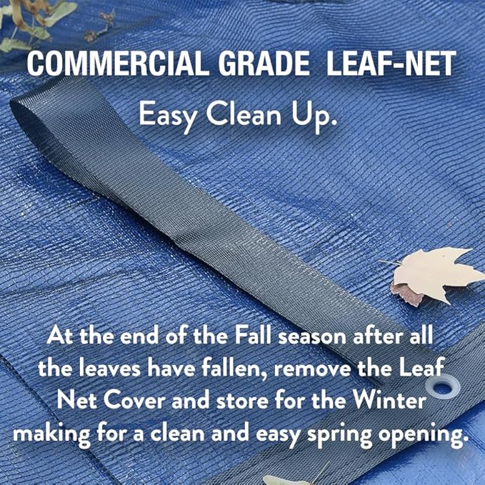 Doheny’s Professional Grade Leaf Nets for Above Ground Pools – 12' x 18' Oval – Makes Clean-Ups Fast – Lightweight, Versatile & Durable – Keeps Leaves Out