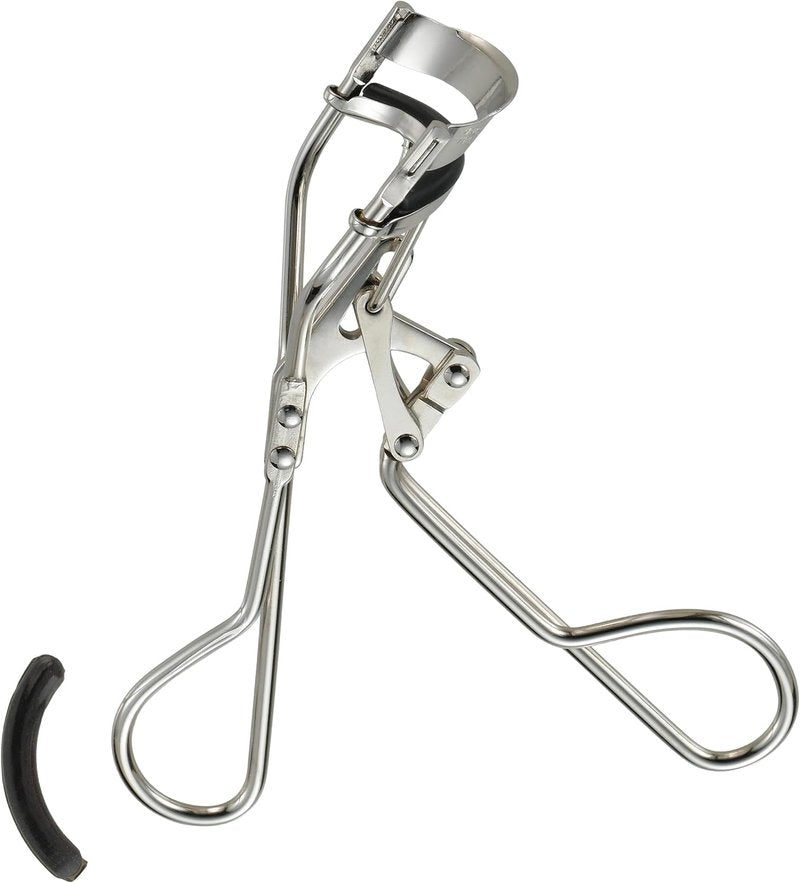 JAPONESQUE Eyelash Curler - Instant Power Curler for Longer Lashes | Silicone Pad, Nickel Finish