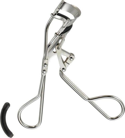 JAPONESQUE Eyelash Curler - Instant Power Curler for Longer Lashes | Silicone Pad, Nickel Finish