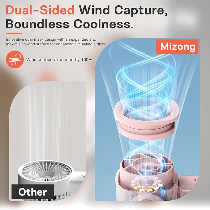 Portable Handheld Turbo Fan 3-in-1 High Speed Turbo Handheld Fan, USB Rechargeable 5 Speed Personal Cooling Fan with LED Display, Foldable Mini Hand Fan for Home Office Travel Outdoor Camping Beach