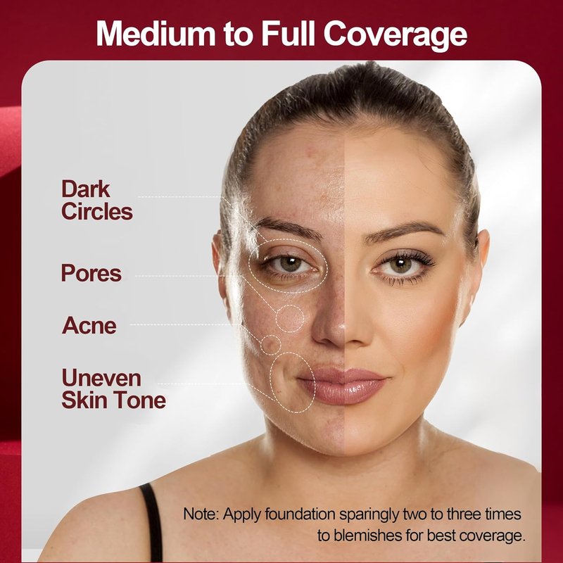 Dewy Liquid Foundation - Hydrating, Lightweight Formula for Medium-Full Coverage | Waterproof for Dry/Combination Skin, 30g, Nourishing Ivory