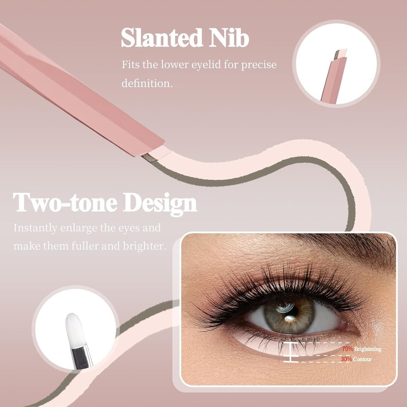 Under Eye Highlighter Stick - 2PCS Waterproof & Smudge-Proof Brightener Pencil | Beige