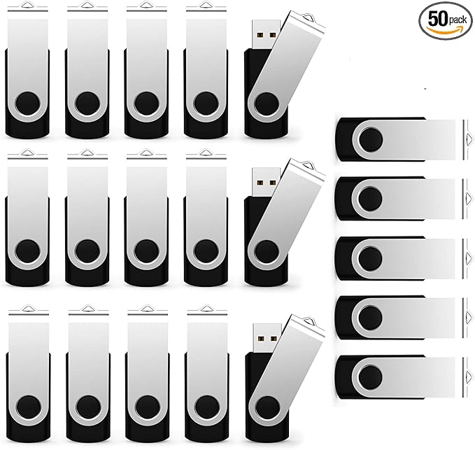 USB Flash Drive 512MB 50 Pack, Bulk USB 2.0 Thumb Drives Swivel Memory Stick Jump Drive Pen Drive,512MB 50 Pieces