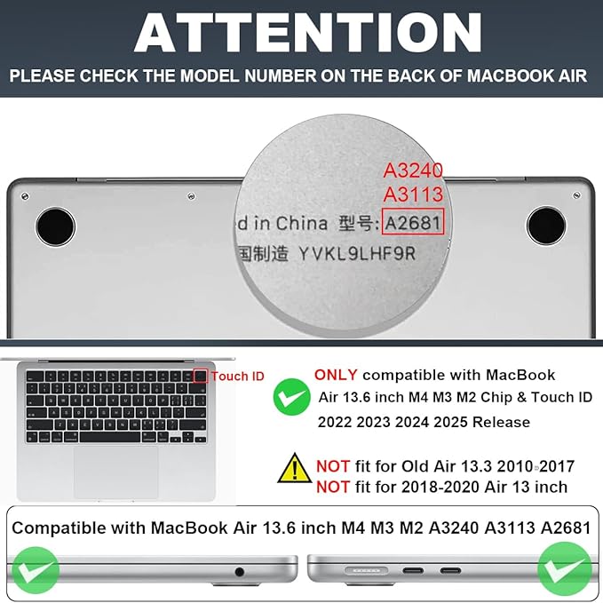 LCMOCICO for MacBook Air 13 Inch Case 2026 2025 2024 2023 2022 Release M5 A3449 M4 A3240 M3 A3113 M2 A2681, Scratch Resistant Plastic Hard Shell Case for MacBook Air 13.6 M5, Pink Purple Gradient