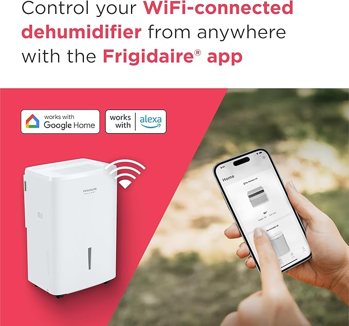 Connected Frigidaire Gallery 50 Pint Dehumidifier