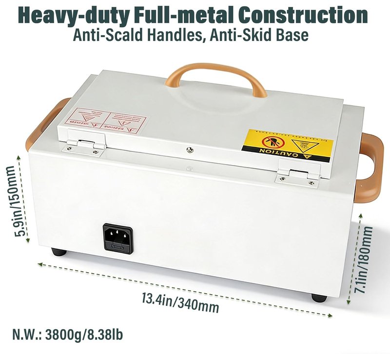 High-Temperature Autoclave Sterilizer - 2.0L Nail Tool Dry Heat Machine with Timer | 110V, CH-360T