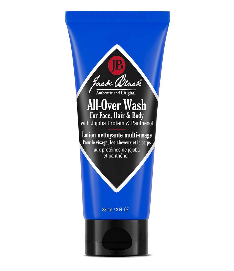 Jack Black All Over Wash Face, Body & Hair Cleanser, 3 Fl Oz – Citrus, Mint & Oakmoss – Mens Face Wash, Body Wash, Shampoo, Skin Care, Hair Care, Multi-Purpose Body Wash Men, Sulfate–Free