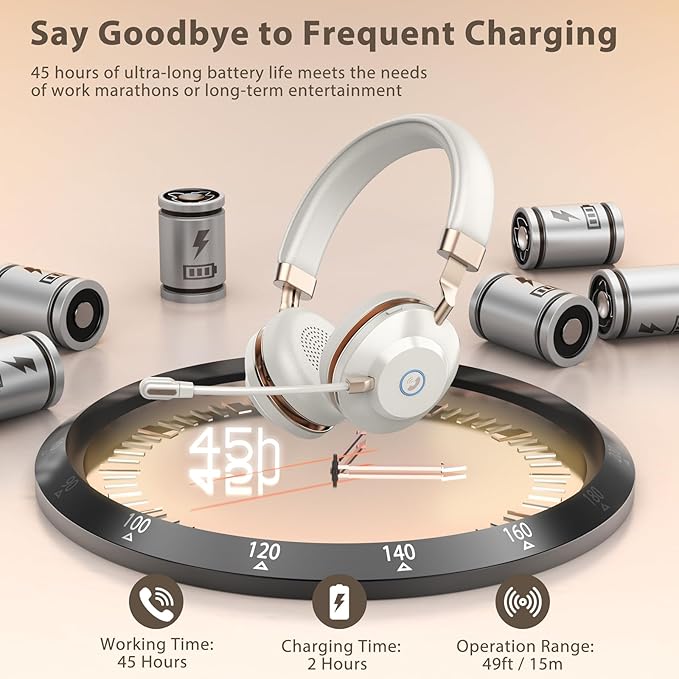 Vonztek Wireless Headset with Microphone