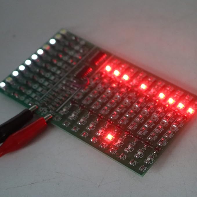 Yidab Soldering Practice Kit DIY Two-sided SMT 3-row White Red LED SMD Circuit Kit Learn Soldering Kit For Beginners