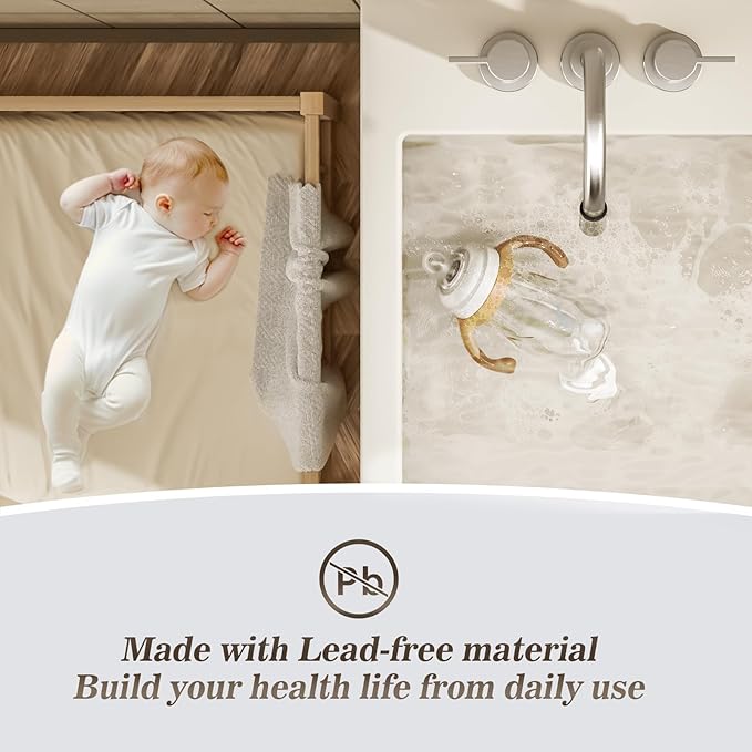 Phiestina Pull Down Sprayer Brushed Nickel Widespread Bathroom Sink Faucet, 8 Inch 2 Handles 3 Hole Pull Out Bathroom Faucet,with Pop Up Drain and Water Supply Line,BF04022-K01-GBN