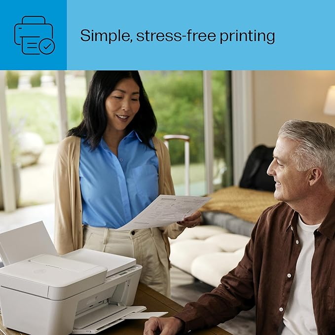 HP DeskJet 4227e Wireless All-in-One Color Inkjet Printer, Scanner, Copier, Best-for-Home, 3 Month Instant Ink Trial Included, AI-Enabled (6W7F0A)