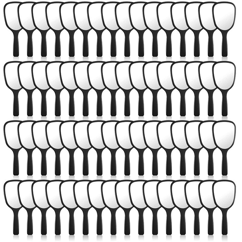 Namalu 60 Pcs Hand Held Mirror with Handle Bulk Small Travel Makeup Compact Mirrors for Girls Women Men Party Favors Gifts 7.08 x 3.14 Inch