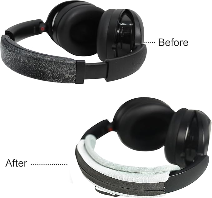 Adhiper Universal Headphone Headband Cover for Sony Beats Bose Soundcore HyperX ATH Skullcandy JBL Jabra, Headband Cover Protector for Sony XM6, XM5, XM4 & Beats Studio Pro/Solo4 Headphones - Gray