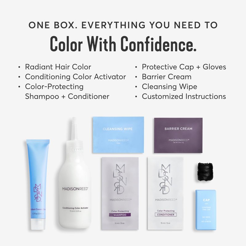 Madison Reed Radiant Hair Color Kit - 9.5NNA Medium Neutral Blonde (Bellagio Blonde), Permanent Hair Dye for Resistant Grays, 100% Gray Coverage | PPD-Free & Ammonia-Free, 1 Pack