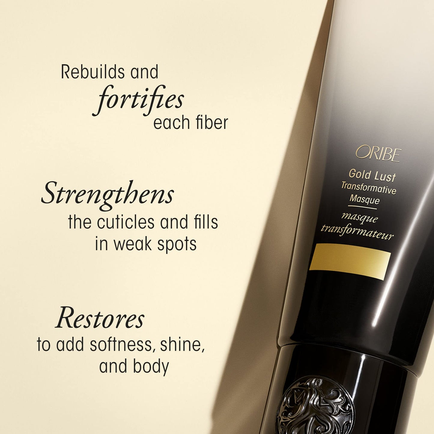 Oribe Gold Lust Mask - Repairs Damaged Hair - Adds Softness & Shine - 1.7oz