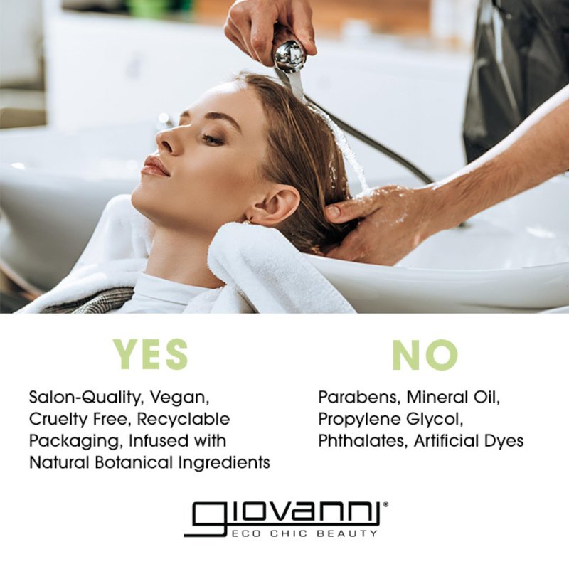 GIOVANNI 2chic Ultra-Repairing Shampoo & Conditioner Set - Bond Repair for Over-Processed Hair, Helps Restore Natural Elasticity, Blackberry & Coconut Oil, Shea Butter, Color Safe - 8.5 oz Each