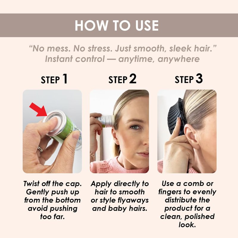 Hair Wax Stick - All-in-One Styling Wax & Heat Protector for Wigs | Anti-Frizz, Long-Lasting Hold (75g, Batana Oil)