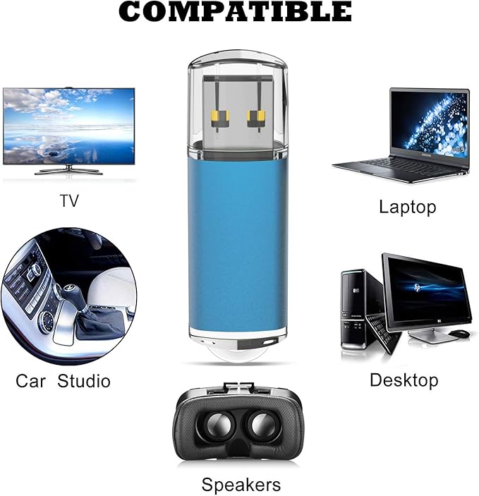 TOPESEL 5 Pack 2GB USB 2.0 Flash Drive Memory Stick USB Drive Jump Drive USB Storage Flash Drives Pen Drive Thumb Drives for Desktop, Laptop, Tablet (5 Mixed Colors: Black Blue Green Red Silver)