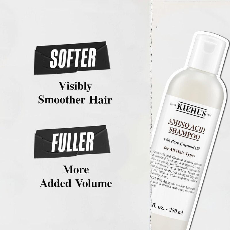 Kiehl's Amino Acid Shampoo - Strengthening Cleanser with Coconut Oil | Paraben-Free, All Hair Types