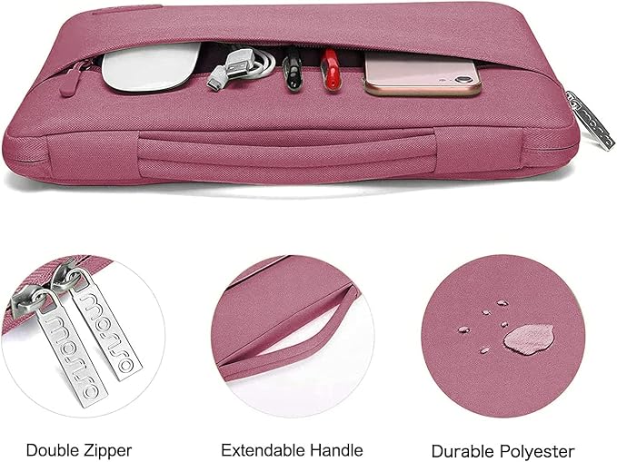 MOSISO Compatible with MacBook Air 13 inch Case M5 2026 M4 2025 M3 M2 2024-2022 A3449 A3240 A3113 A2681,Hard Shell&Sleeve Bag&Keyboard Skin&Webcam Cover&ScreenFilm for MacBook Air 13.6, Dusty Rose
