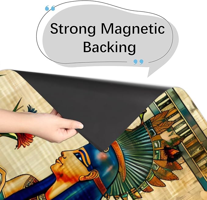 Dishwasher Magnet Cover Retro Ancient Egyptian Egypt Women Reusable Dishwasher Magnetic Cover Sticker Decorative Dish Washer Door Cover Panel for Home Kitcen Appliance, 21x26 in