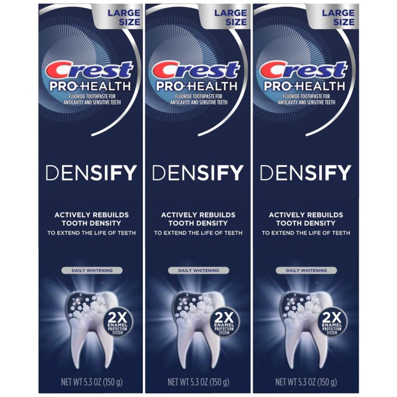 Crest Pro-Health Densify Toothpaste, Daily Whitening 5.3 Oz (Pack of 3)