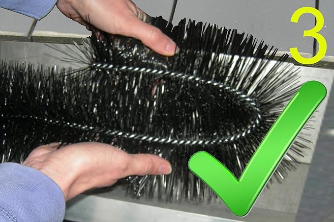 Gutter Brush Guard, Prevents Clogs, Filters Leaves, for 5 Inch Gutters (4.25 Inch - 80 Ft.)