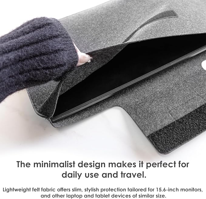 Kado 15.6 Inch Portable Monitor Protective Sleeve Carrying Bag 15.55"x9.25"