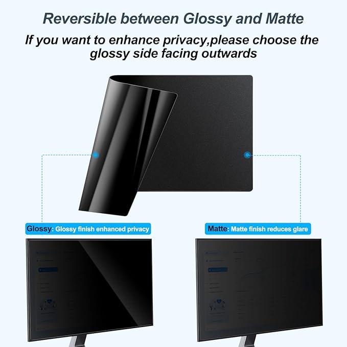 JEAPKA [2-Pack] 24 Inch Privacy Screen for Monitor Computer Screen Privacy Filter for 16:10 Widescreen Monitor Desktop PC Monitor Privacy Film Monitor Privacy Shield and Anti-Glare Protector