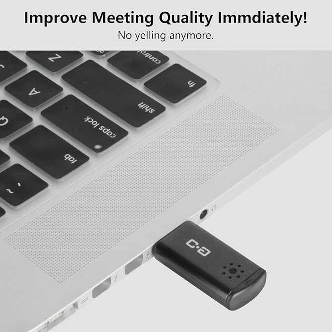 DUNGZDUZ USB Microphone for Laptop and Desktop Computer, High Sensitivity for Clear Call, Plug-and-Play, High Gain, Cordless Mini-Sized Portable, Ideal for Work & Study