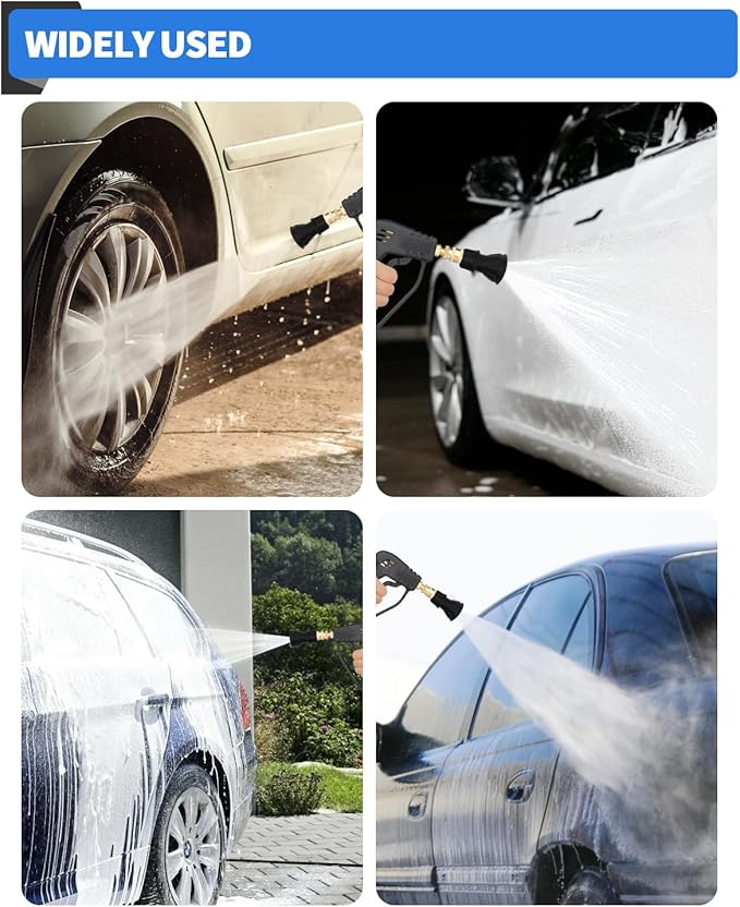 40 Degree Pressure Washer Nozzle - Stainless Steel, Pressure Washer Nozzles Guard, 1/4" Quick Connect, High-Efficiency Pressure Washer Nozzle Tips with Rubber Guard (4.0 Orifice)